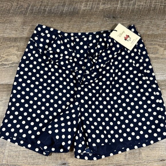 Lauren Conrad Disney Minnie Mouse Collection Blue Polka Dot Shorts XS - Picture 2 of 9